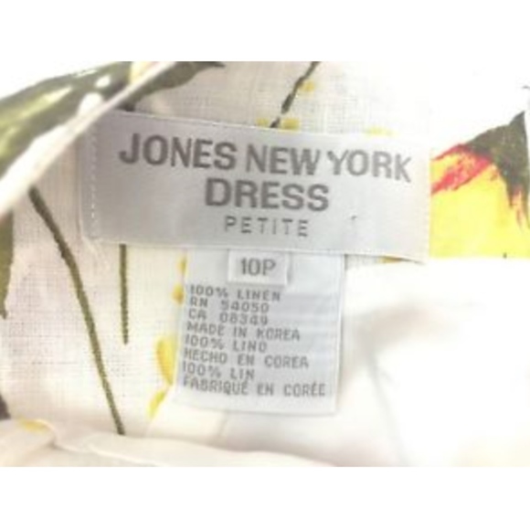 Jones New York Linen Floral Print Sheath Dress - Picture 7 of 8